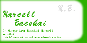 marcell bacskai business card